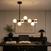 LOFT Pavilion Modern Bulb Chandelier, 7x G9, Black, Metal, Height Adjustable - 06_LC800-7BK.png