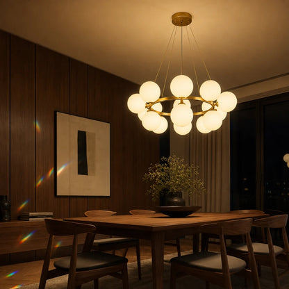 LOFT Chamber Chandelier, 15x G9, White Gold, Metal, Adjustable Height, Modern - 06_LC802-15GD.png