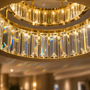 Lustra LED cu telecomanda si cristal VERTUS 31W, 50cm, Cerc, lumina Rece/Calda/Neutra, Dimabila, Auriu - 06_LLC150-500GD.png