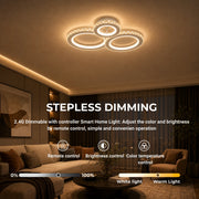 LED chandelier with remote control and crystal NOVA ROTONDA RGB 75W, 3 Circles, Cold/Warm/Neutral light, Dimmable, White - 06_LT073-3WH.png