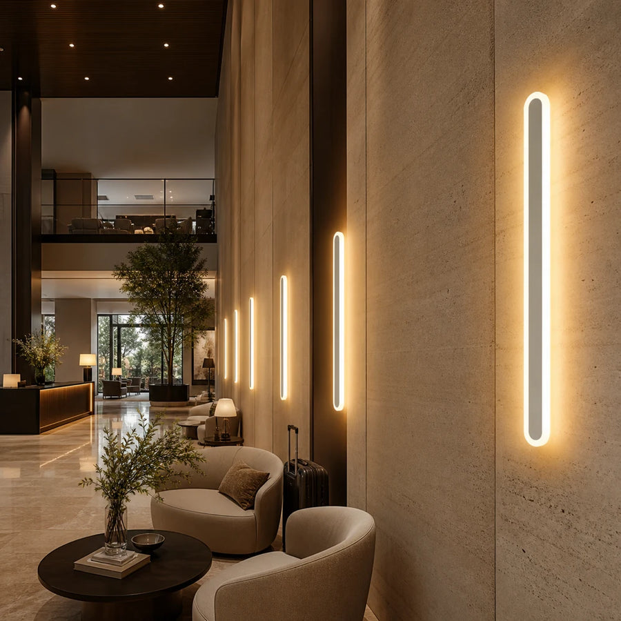 SUHA Outdoor LED Wall Light, Length 60cm, 8W, IP65, Metal, Linear, White - 07_AX201-600WH.png
