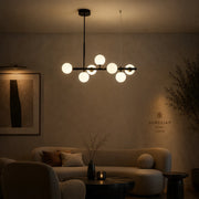 LOFT Pavilion Modern Light Bulb Chandelier, 7x G9, Black, Metal, Adjustable Height - 07_LC800-7BK.png