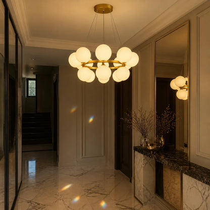 LOFT Chamber Chandelier, 15x G9, White Gold, Metal, Adjustable Height, Modern - 07_LC802-15GD.png