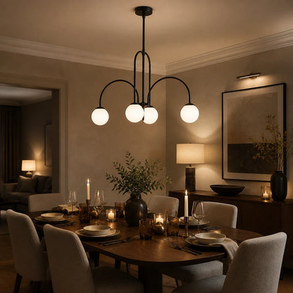 Chandelier with Shade, Torino, 4xE27, Black, Metal - 07_LC850-4BK.png