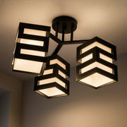 VANJA Chandelier with Square Lampshade, 3 X Socket E27 White / Black - 07_LC890-3.png