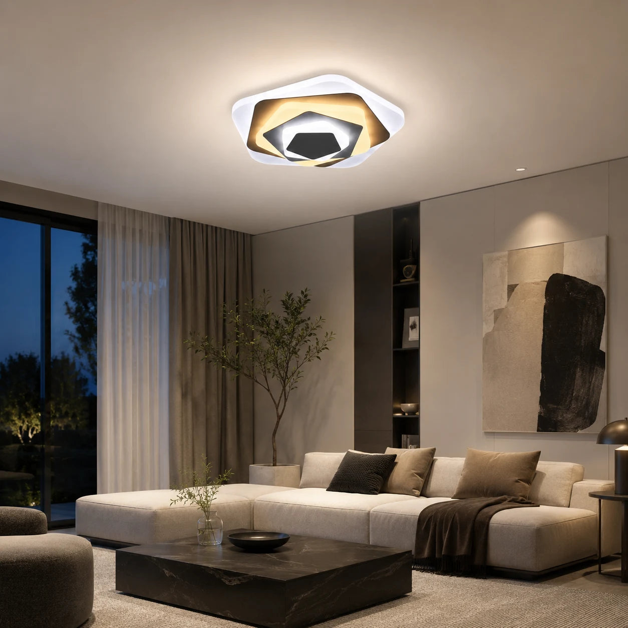 LED Chandelier SIENA 40W, Diameter 23cm, Cold/Warm/Neutral light, White - 07_LL660WH.png