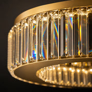 Lustra LED cu telecomanda si cristal VERTUS 31W, 50cm, Cerc, lumina Rece/Calda/Neutra, Dimabila, Auriu - 07_LLC150-500GD.png