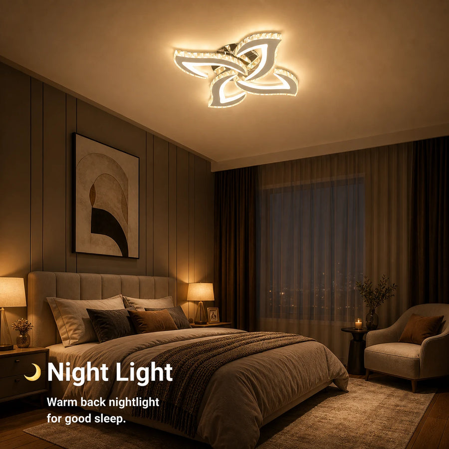 Alejandro LED Chandelier with Remote Control, 71W, 4 Flowers, Cool/Warm/Neutral Dimmable Light, Chrome - 07_LT071-4CH.png