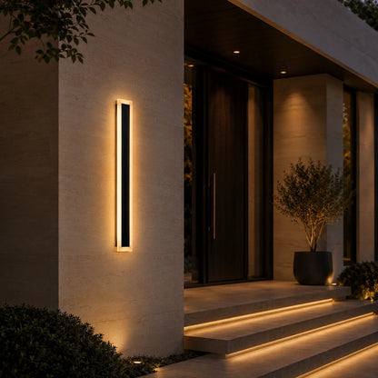 Mack Outdoor LED Wall Light, Length 30cm, 4W, IP65, Metal, Linear, Black - 08_AX200-300BK.png