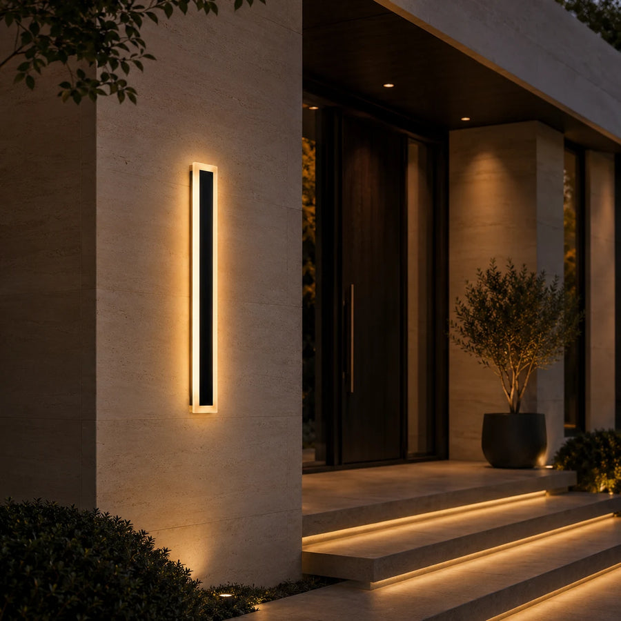 Mack Outdoor LED Wall Light, Length 30cm, 4W, IP65, Metal, Linear, Black - 08_AX200-300BK.png