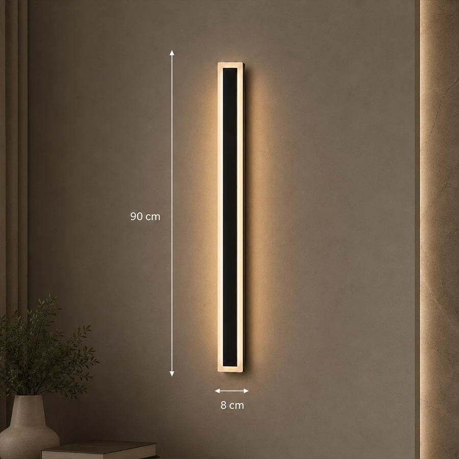 Mack Outdoor LED Wall Light, Length 90cm, 10W, IP65, Metal, Linear, Black - 08_AX200-900BK.png