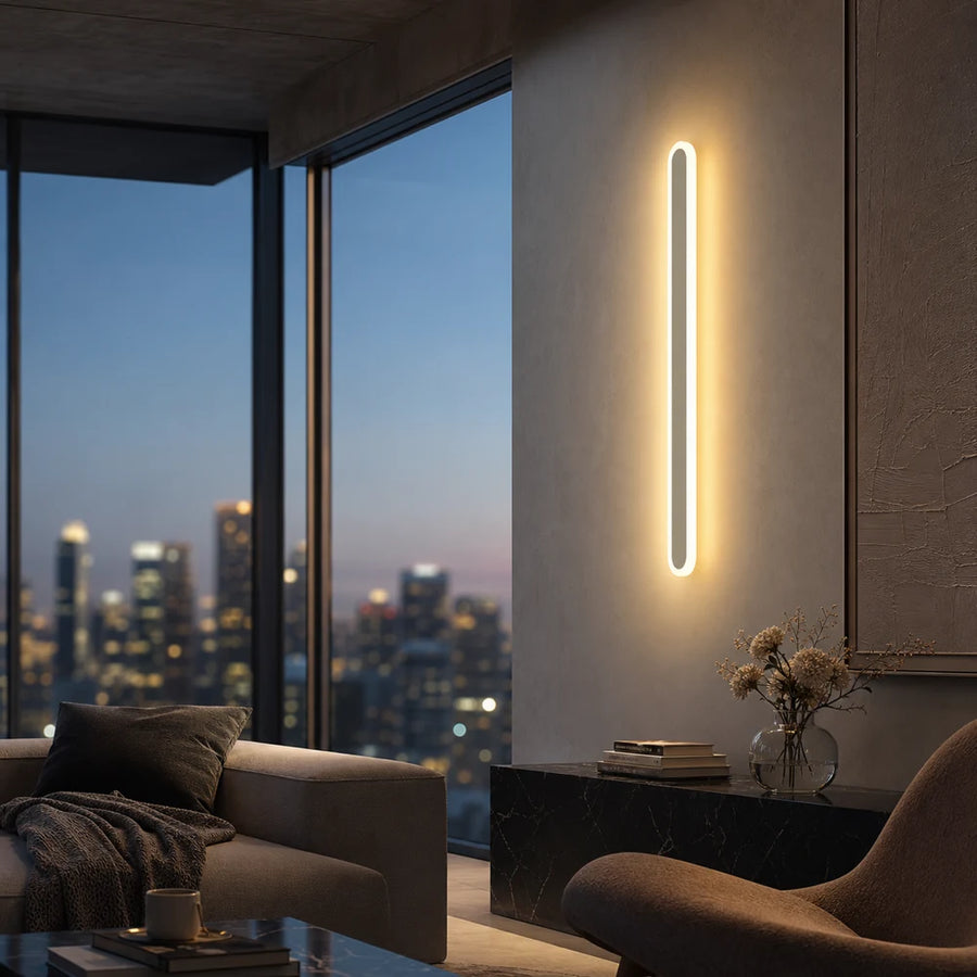 SUHA Outdoor LED Wall Light, Length 60cm, 8W, IP65, Metal, Linear, White - 08_AX201-600WH.png