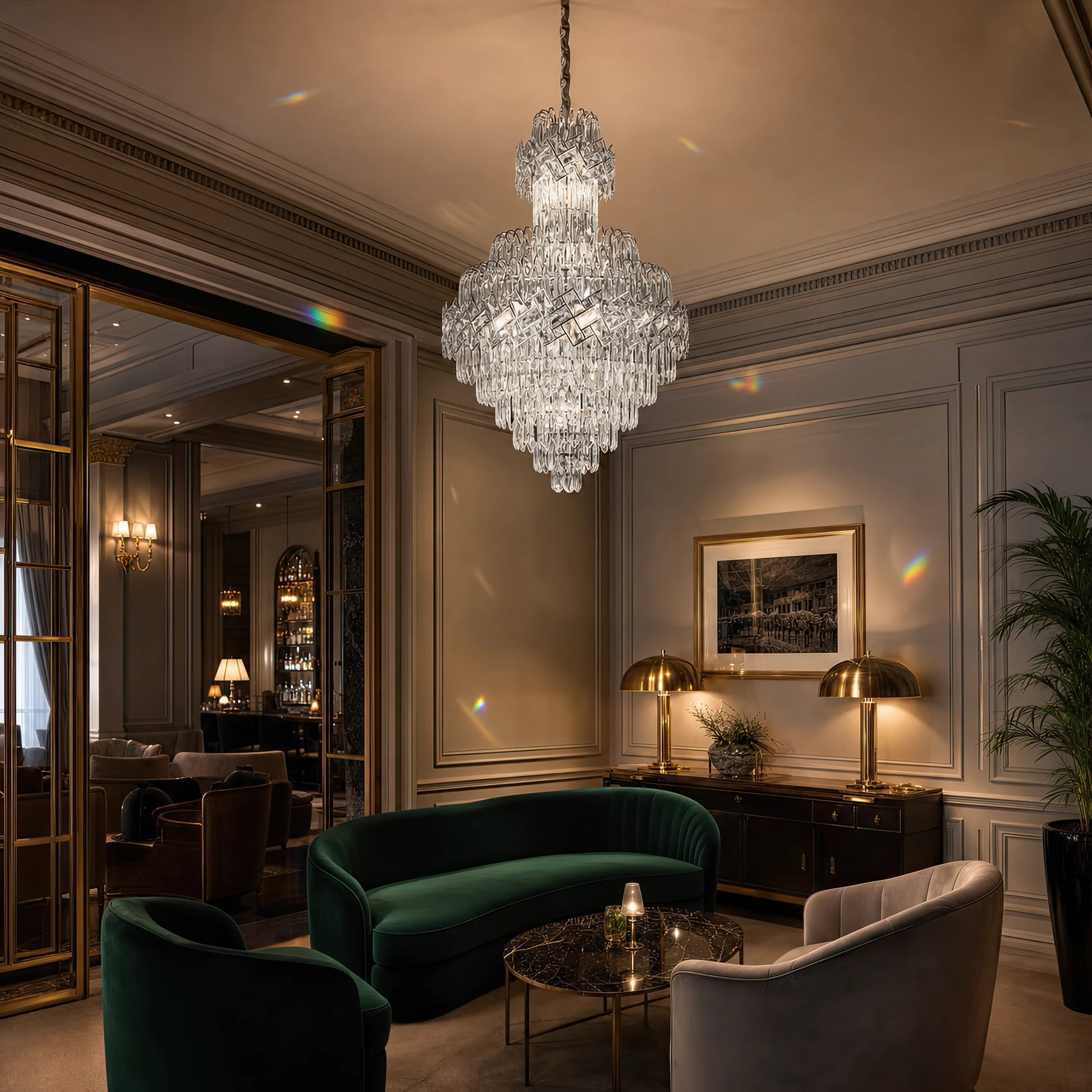 Crystal Chandelier WINDSOR Grande Supremo 14xE14, Diameter 60X90cm, Shiny Chrome, Adjustable Height - 08_CC800-600X900CH.png