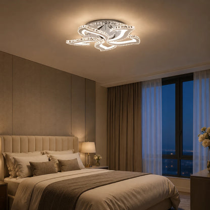 LED chandelier with remote control and crystal Alejandro RGB 88W, 5 Flowers, Cold/Warm/Neutral light, Dimable, Shiny Chrome - 08_LT071-5.png