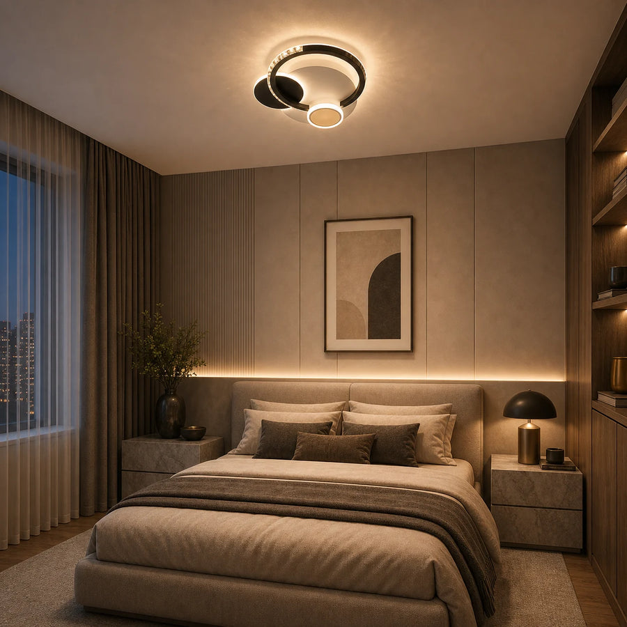 Crystal LED chandelier PRISMIQ 45W, 3 Circles, Cold/Warm/Neutral light, Black - 05_LL654-300BK.png