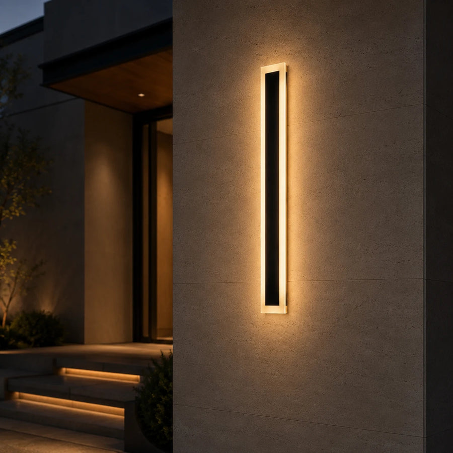 Mack Outdoor LED Wall Light, Length 30cm, 4W, IP65, Metal, Linear, Black - 09_AX200-300BK.png