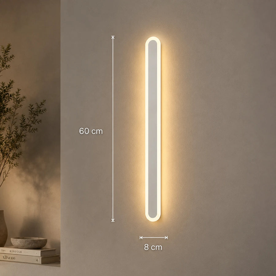 SUHA Outdoor LED Wall Light, Length 60cm, 8W, IP65, Metal, Linear, White - 09_AX201-600WH.png