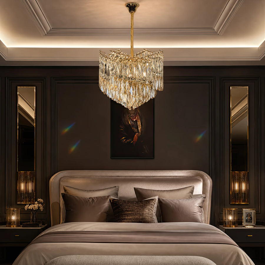 TOPKAPI Nobile Crystal Chandelier 6xE14, Diameter 40cm, Shiny Gold, Adjustable Height - 09_CC810-400GD.png