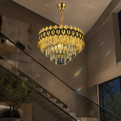 PIERREFONDS Elegance Crystal Chandelier 8x E14, Diameter 48.5cm, Shiny Gold, Adjustable Height - 09_CC8942-500.png