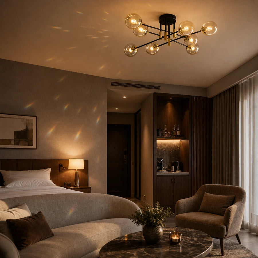 Morena Chandelier, 8xE27, Black Gold, Metal - 09_LC807-8.png