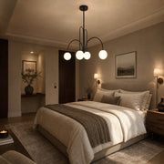 Chandelier with Shade, Torino, 4xE27, Black, Metal - 09_LC850-4BK.png