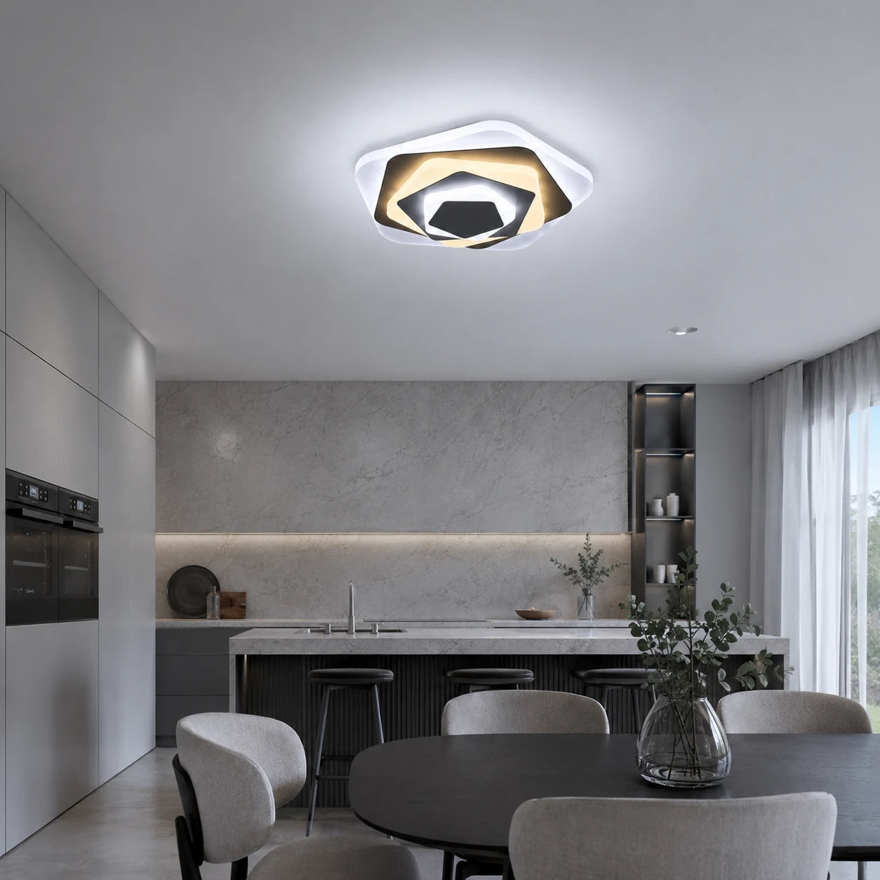 LED Chandelier SIENA 40W, Diameter 23cm, Cold/Warm/Neutral light, White - 09_LL660WH.png