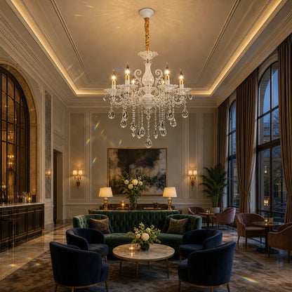 SANSSOUCI Chandelier 6xE14 Crystal and Metal – Classic Design, Silver White - 10_CC220-6WH.png