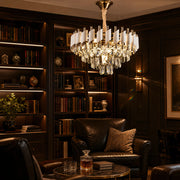 Crystal Chandelier VERSAILLES Nobile 5xE14, Diameter 40cm, Glossy Gold and White - 10_CC900-400WH.png