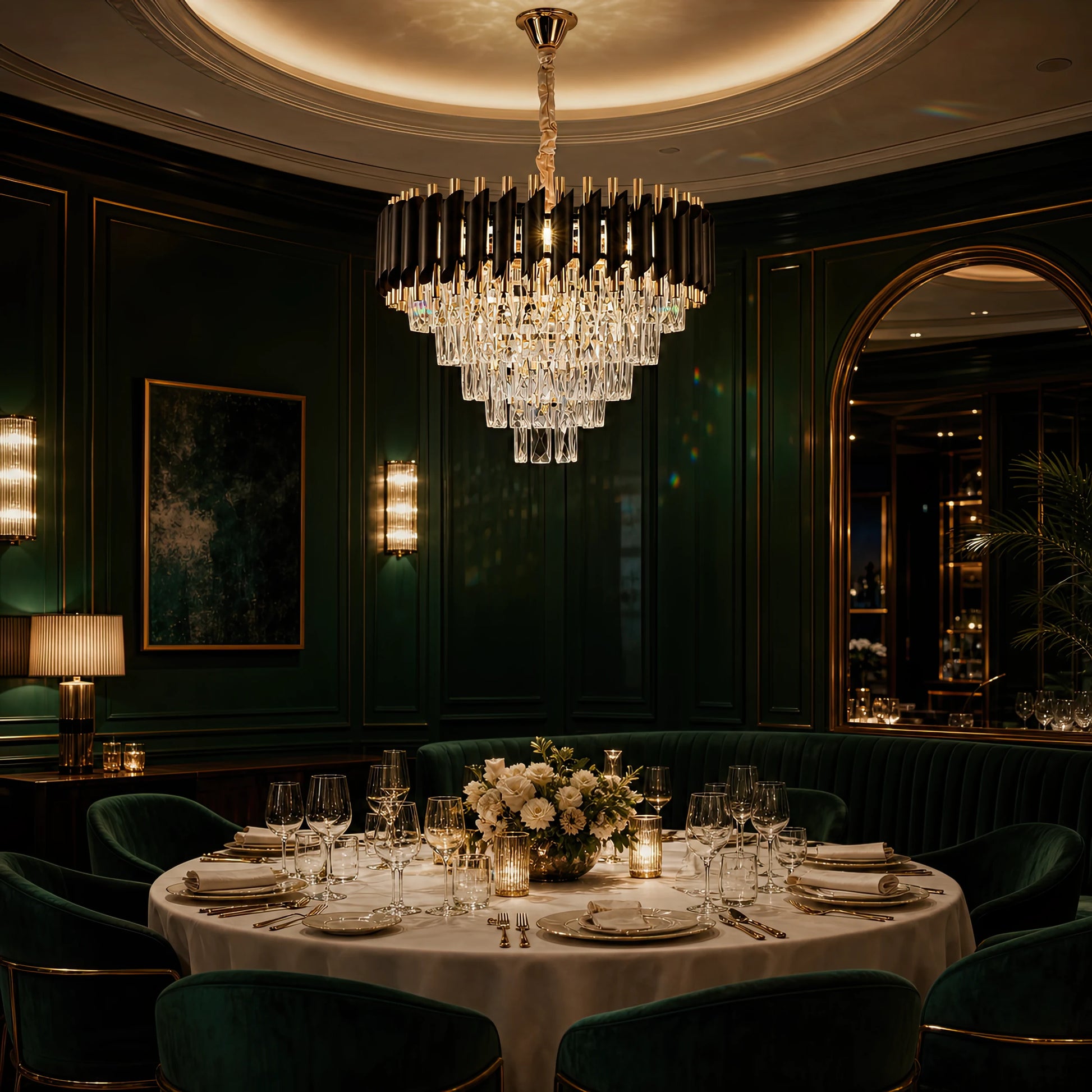 Crystal Chandelier VERSAILLES Elegance 8x E14, Diameter 50cm, Gold, Adjustable Height - 10_CC900-500GD.png
