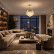 CHAMBORD Petito Crystal Chandelier 3xE14, Diameter 28cm, Matt Gold - 10_CC930-300GD.png