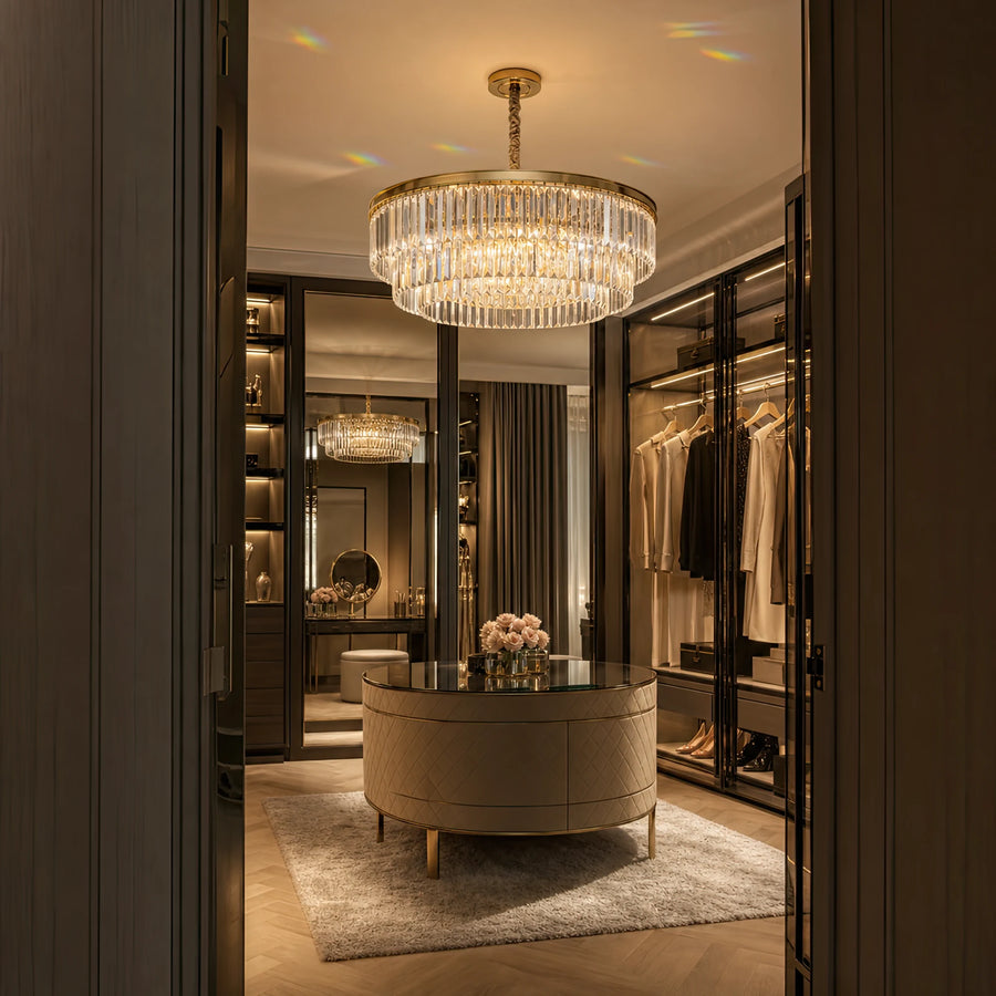 CHAMBORD Nobile Crystal Chandelier 5xE14, Diameter 38cm, Matt Gold - 10_CC930-400GD.png