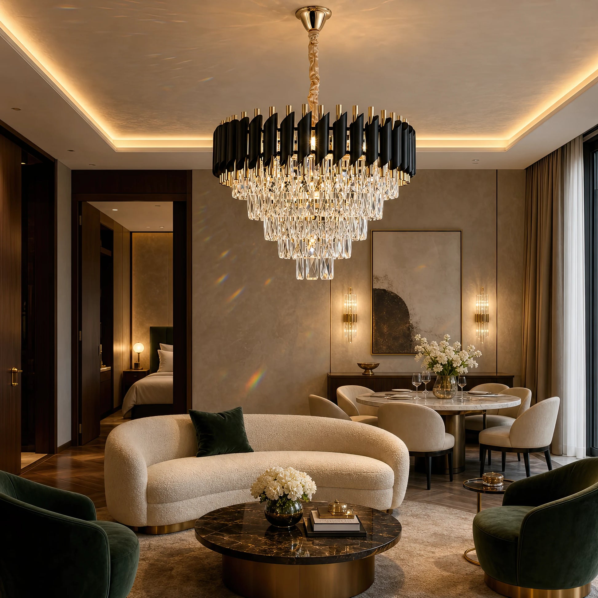 Crystal Chandelier VERSAILLES Elegance 8x E14, Diameter 50cm, Gold, Adjustable Height - 11_CC900-500GD.png