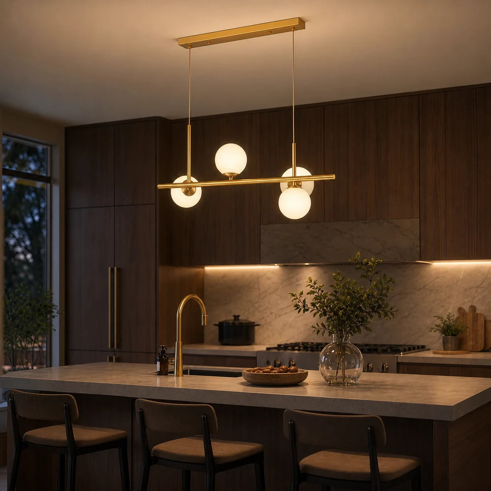 LOFT Pavilion Modern Light Bulb Chandelier, 4x G9, Gold, Metal, Adjustable Height - 11_LC800-4GD.png
