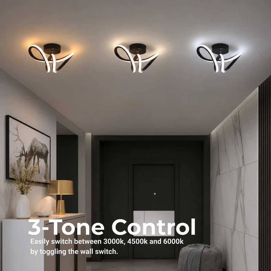 VERTEX Pulse LED Chandelier, 13W, Wavy, Cold/Warm/Neutral Light, Black - 11_LL562BK.png