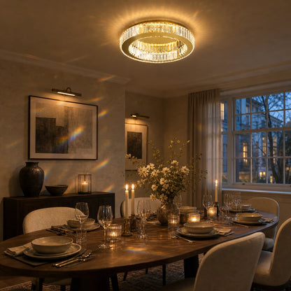 Lustra LED cu telecomanda si cristal VERTUS 31W, 50cm, Cerc, lumina Rece/Calda/Neutra, Dimabila, Auriu - 11_LLC150-500GD.png