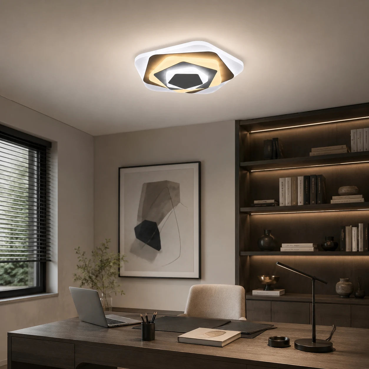 LED Chandelier SIENA 40W, Diameter 23cm, Cold/Warm/Neutral light, White - 12_LL660WH.png