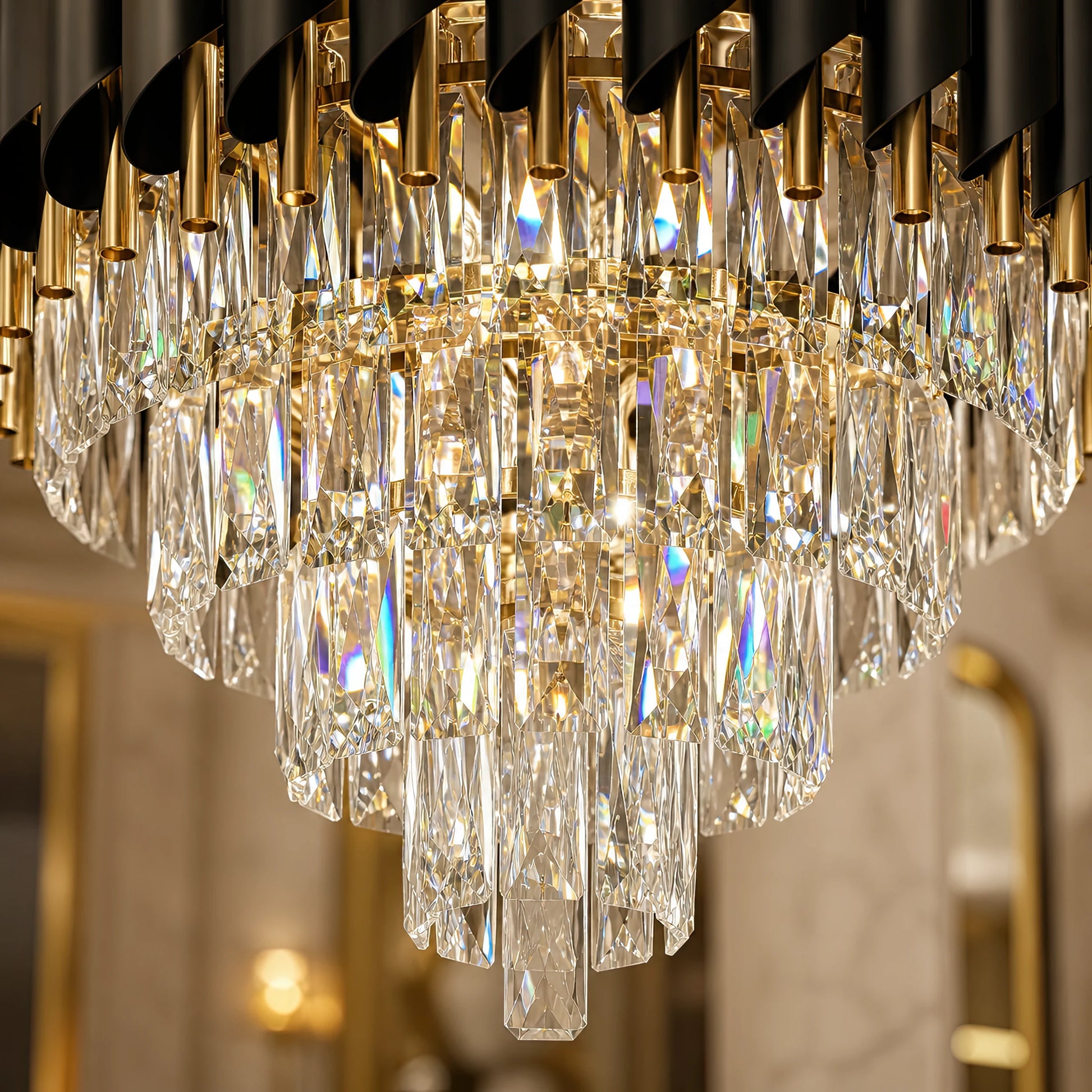 Crystal Chandelier VERSAILLES Eleganza 8x E14, Diameter 50cm, Gold, Adjustable Height - 13_CC900-500GD.png
