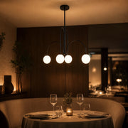 Chandelier with Shade, Torino, 4xE27, Black, Metal - 14_LC850-4BK.png