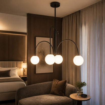 Chandelier with Shade, Torino, 4xE27, Black, Metal - 15_LC850-4BK.png