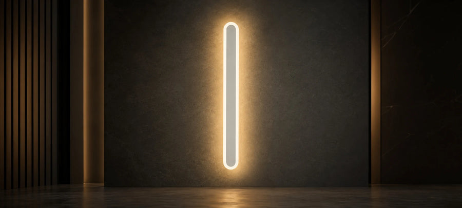 SUHA Outdoor LED Wall Light, Length 60cm, 8W, IP65, Metal, Linear, White - 2000x900_AX201-600WH.jpg