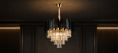 Crystal Chandelier BLOIS Eleganza 8xE14, Diameter 50cm, Black, Adjustable Height - 2000x900_CC110:500BK.jpg