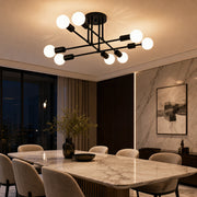 Classic Modernist Octa Chandelier, 8x E27, Black, Modern Design, Metal, Without Shade - 15_LC360-8BK.png