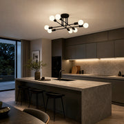 Classic Modernist Octa Chandelier, 8x E27, Black, Modern Design, Metal, Without Shade - 18_LC360-8BK.png