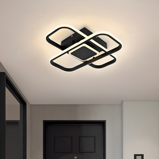LED chandelier with remote control VECTOR QUAD 52W, Cold/Warm/Neutral light, Dimmable, Black LED chandeliers with remote control Default Title Alessandro Design