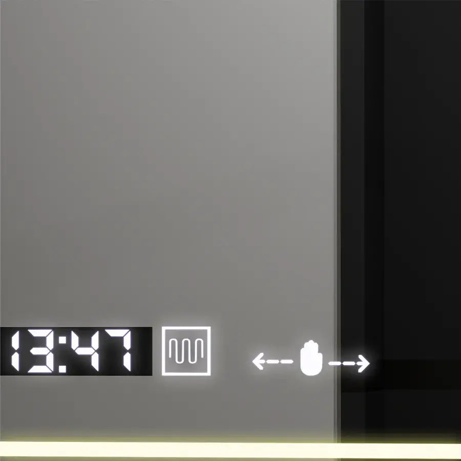 Rectangular LED mirror, 120x80cm, Venezia Marcello MotionGlow sensor, De-fogging system, Clock & Thermometer, Dimabila Marcello mirrors Default Title Alessandro Design