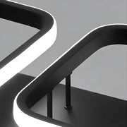 LED Chandelier VERTEX 45W, 4 Squares, Linear, Cold/Warm/Neutral light, Black LED Chandeliers Default Title Alessandro Design