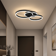 LED Chandelier with remote control RINOVA 66W, 2 Circles, Cold/Warm/Neutral light, Dimmable, Black LED Chandeliers with Remote Control Default Title Alessandro Design