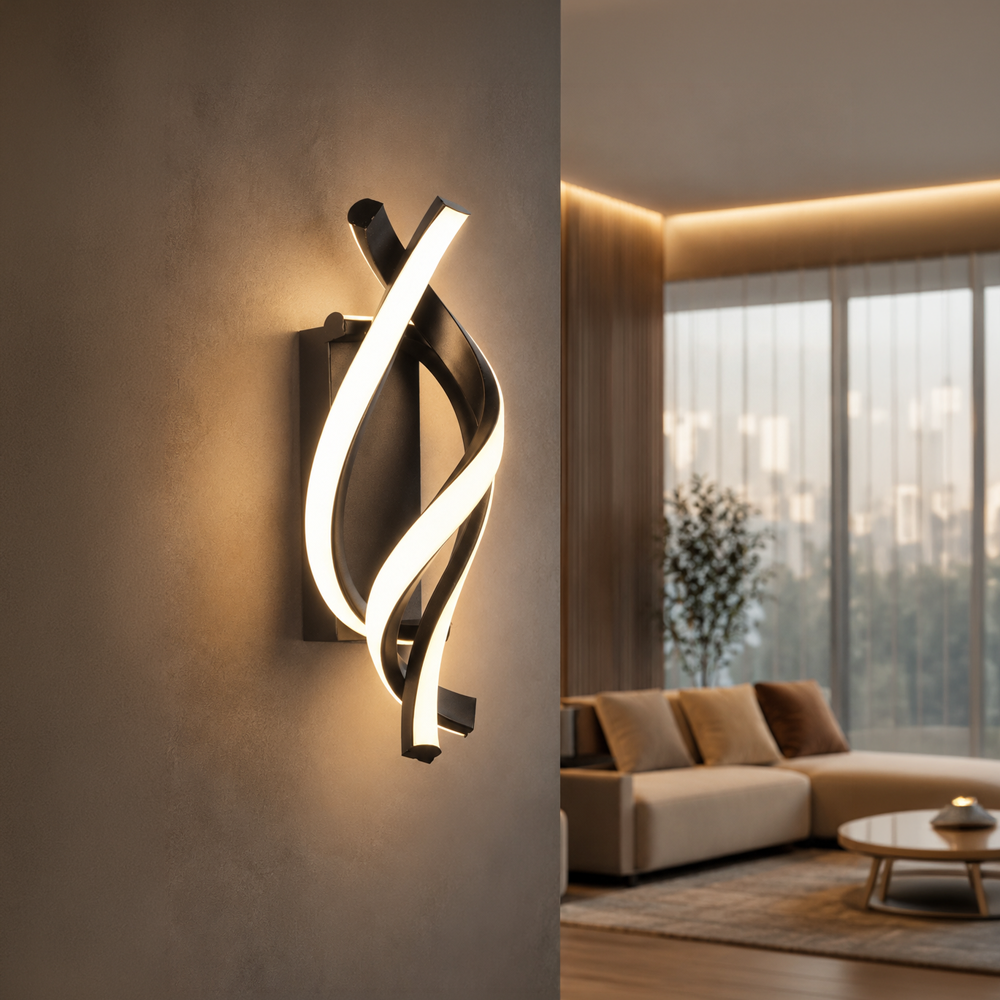 Reid 13W LED wall light, Cold/Warm/Neutral light, Black Indoor wall lights Default Title Alessandro Design