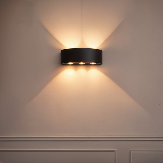 Aplica LED Exterior Ellis, 6W, 6 Surse de lumina, Lumina Calda, Negru Aplice de Exterior Default Title Alessandro Design