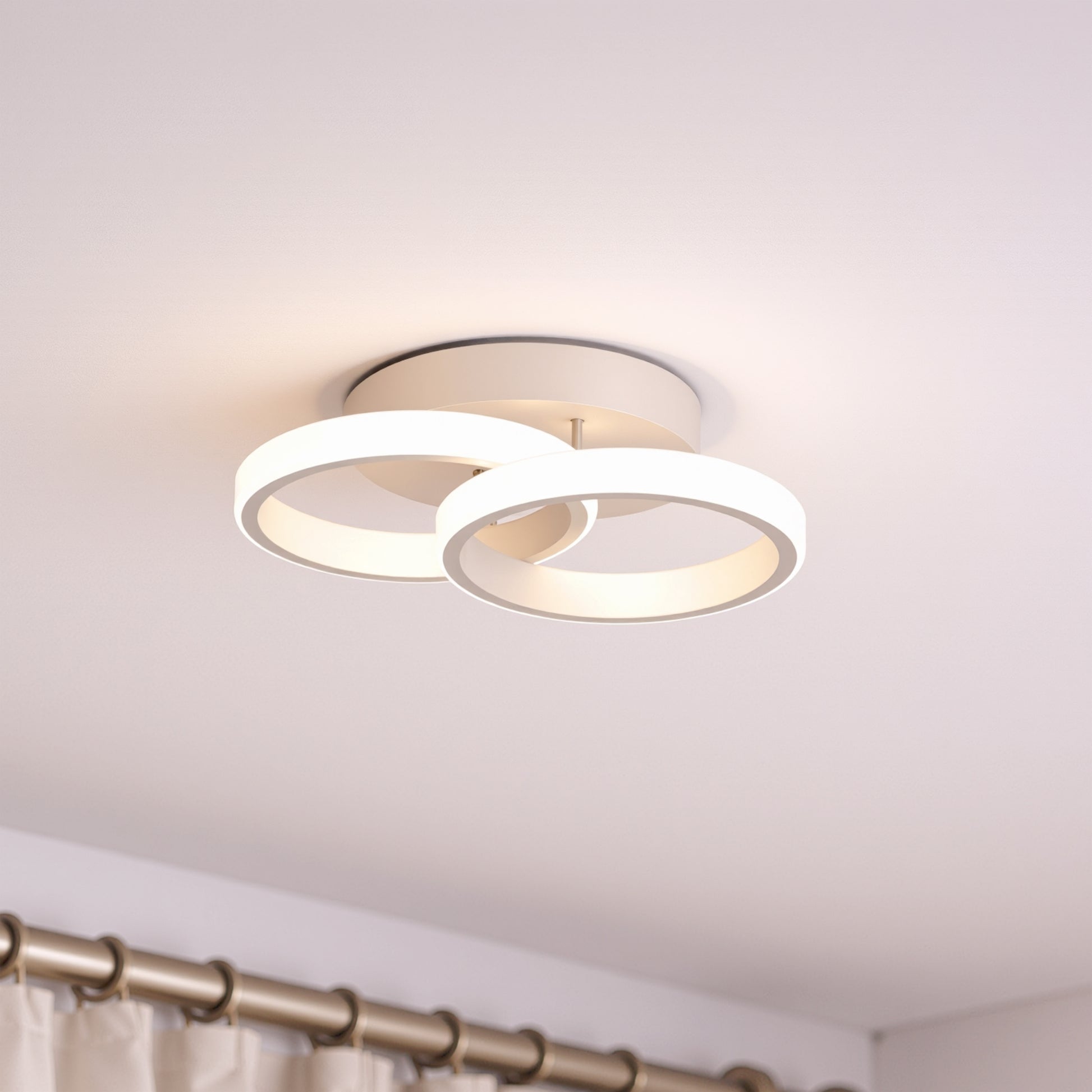 LED Chandelier VERTEX CIRCULA 21W, 2 Circles, Metal Frames, Cold/Warm/Neutral light, White LED Chandeliers Default Title Alessandro Design